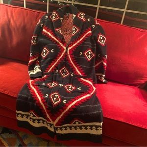 Vintage 90s Ralph Lauren sweater coat. Rare design/color.